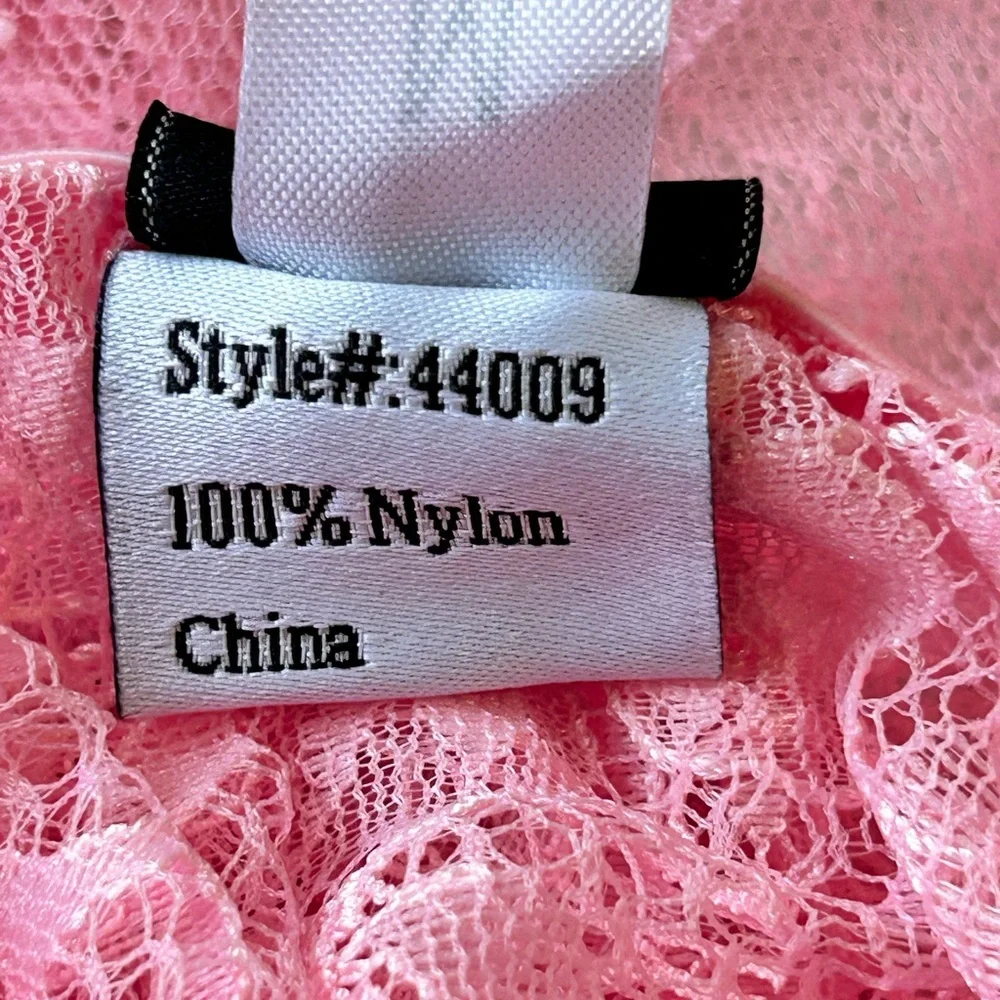 Elegant Pink Lace Sleepwear - Picture 6 of 7